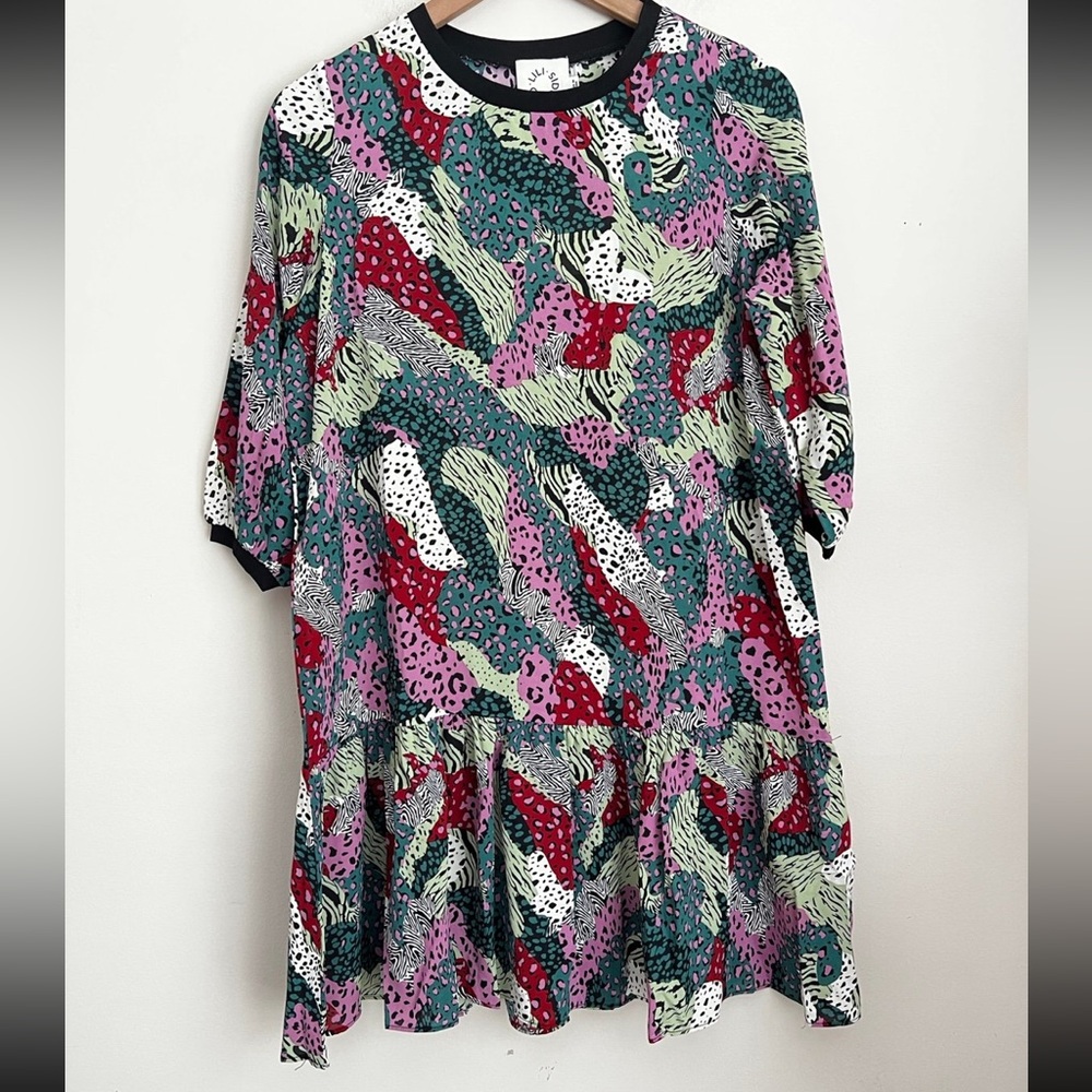 Anthropologie Lili Sidonio multi print artsy dress XS
